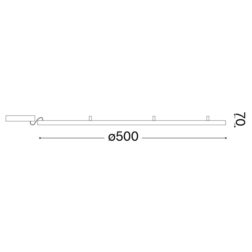 Ideal Lux - LED Stropna svjetiljka ORACLE SLIM LED/29W/230V 2700K pr. 50 cm bijela