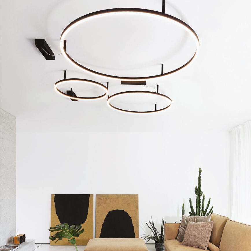 Ideal Lux - LED Stropna svjetiljka ORACLE SLIM LED/32W/230V 3000K pr. 50 cm crna