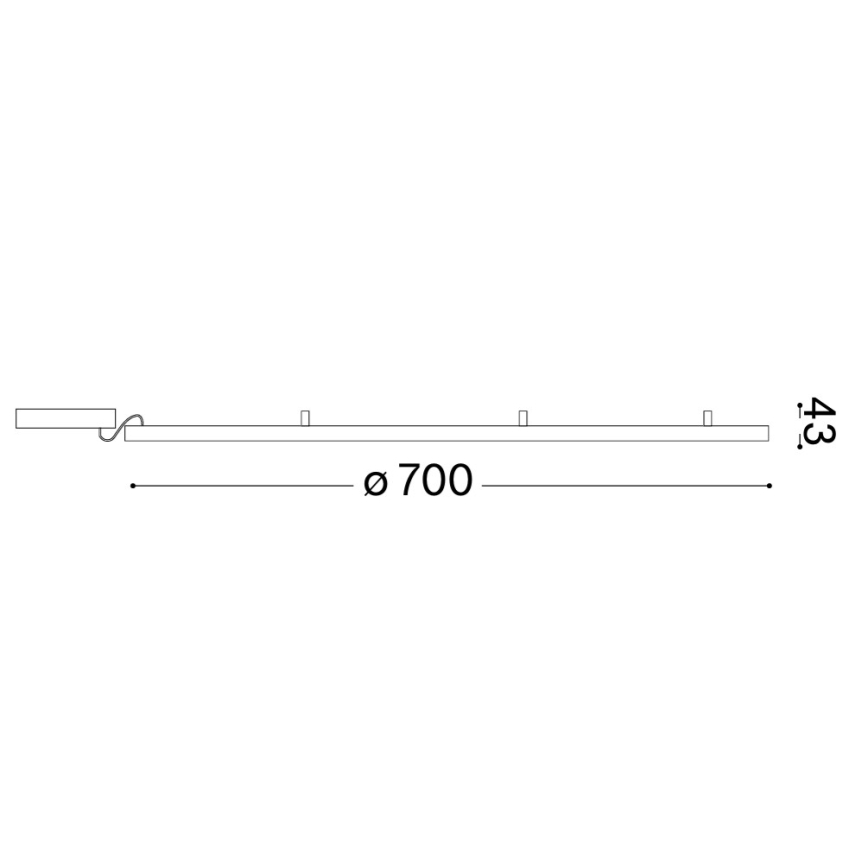 Ideal Lux - LED stropna svjetiljka ORACLE SLIM LED/37W/230V 4000K CRI 90 promjer 70 cm zlatna
