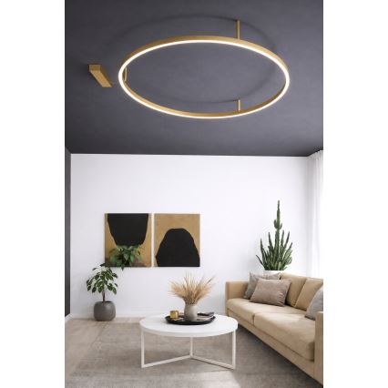 Ideal Lux - LED stropno svjetlo ORACLE SLIM LED/37W/230V 3000K CRI 90 promjer 70 cm zlatno