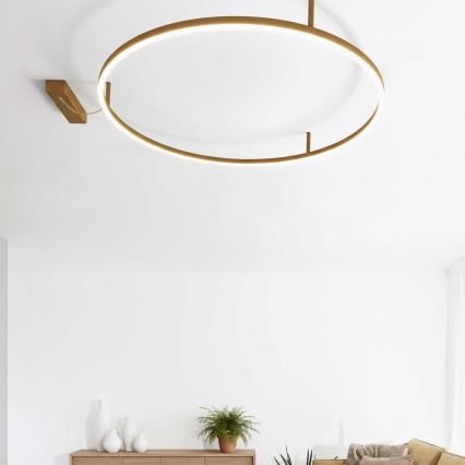 Ideal Lux - LED stropno svjetlo ORACLE SLIM LED/37W/230V 3000K CRI 90 promjer 70 cm zlatno