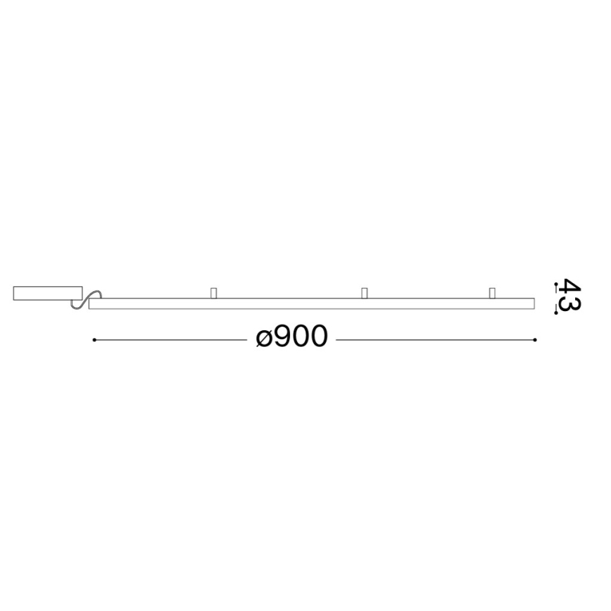 Ideal Lux - LED stropna svjetiljka ORACLE SLIM LED/53W/230V 3000K CRI 90 Ø 90 cm zlatna