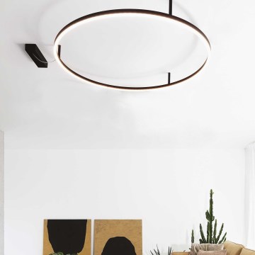Ideal Lux - LED Stropna svjetiljka ORACLE SLIM LED/55W/230V 3000K pr. 90 cm crna