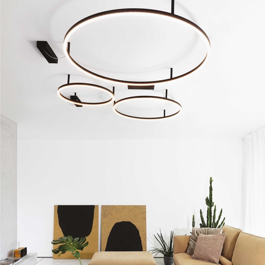 Ideal Lux - LED Stropna svjetiljka ORACLE SLIM LED/55W/230V 3000K pr. 90 cm crna