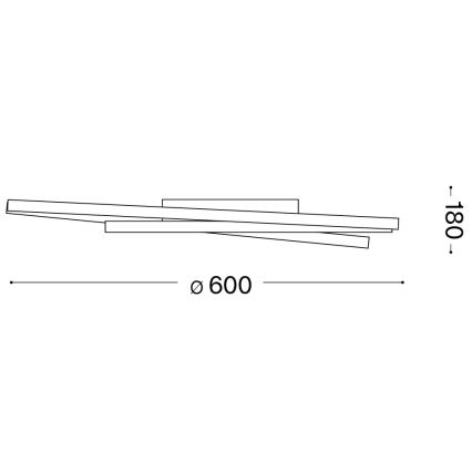 Ideal Lux - LED Stropna svjetiljka OZ LED/47W/230V pr. 60 cm CRI 90 bijela