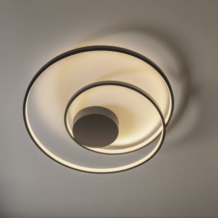 Ideal Lux - LED stropna svjetiljka s prigušivanjem OZ LED/48W/230V promjer 60 cm CRI 90 crna