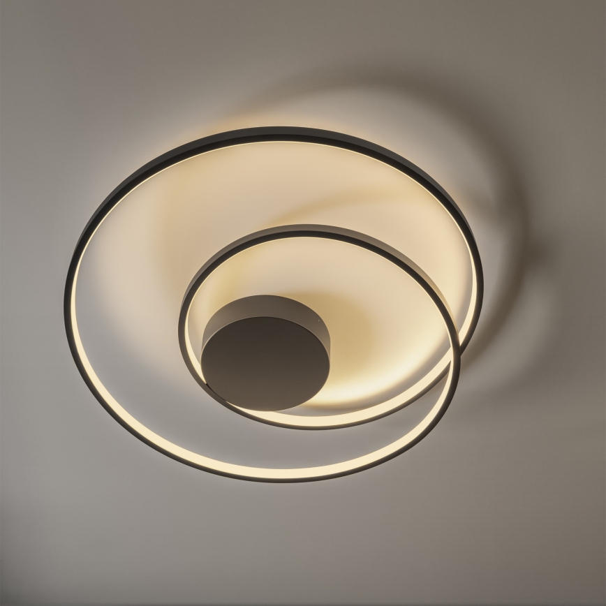 Ideal Lux - LED stropna svjetiljka s prigušivanjem OZ LED/48W/230V promjer 60 cm CRI 90 crna