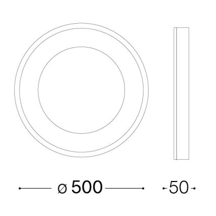 Ideal Lux - LED stropna svjetiljka PLANET LED/25W/230V CRI 90, promjer 50 cm, mesing
