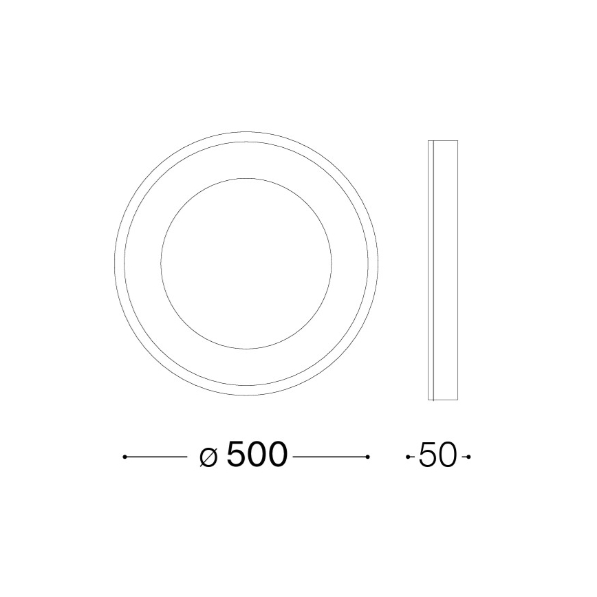 Ideal Lux - LED stropna svjetiljka PLANET LED/25W/230V CRI 90 Ø 50 cm bijela