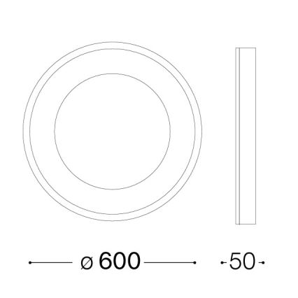 Ideal Lux - LED stropna svjetiljka PLANET LED/29W/230V CRI 90, promjer 60 cm, bijela