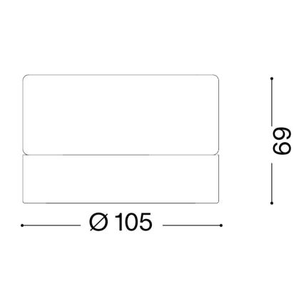 Ideal Lux - LED stropna svjetiljka za kupaonicu LOLLY 1xGX53/9W/230V Ø 10,5 cm IP44 crna/zadimljena crna