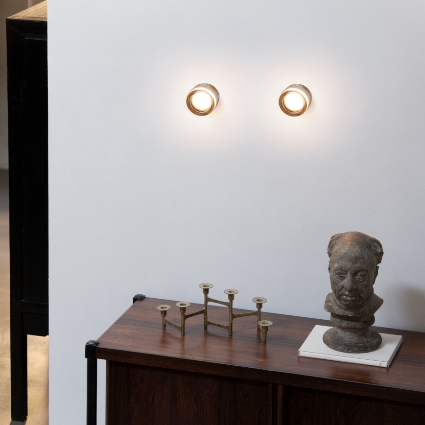 Ideal Lux - LED stropno svjetlo za kupaonicu LOLLY 1xGX53/9W/230V promjer 10,5 cm IP44 zlatna/dimno bež