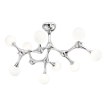 Ideal Lux - LED stropni luster NODINO 9xG9/3W/230V Ø 83 cm sjajni krom/bijela