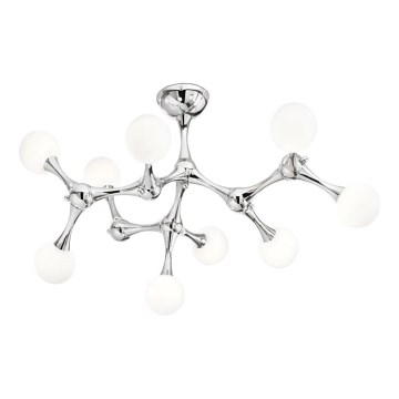 Ideal Lux - LED stropni luster NODINO 9xG9/3W/230V Ø 83 cm sjajni krom/bijela