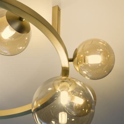 Ideal Lux - LED nadgradni luster PERLAGE 10xG9/3W/230V, promjer 70 cm, zlatna/dimljeno-bež