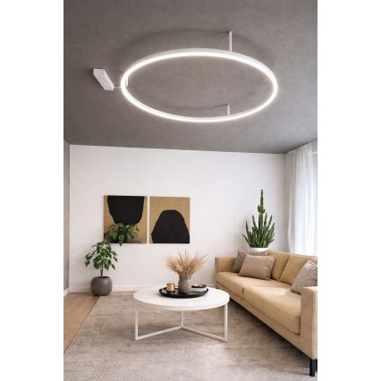 Ideal Lux - LED stropna svjetiljka ORACLE SLIM LED/53W/230V 3000K CRI 90 prom. 90 cm bijela