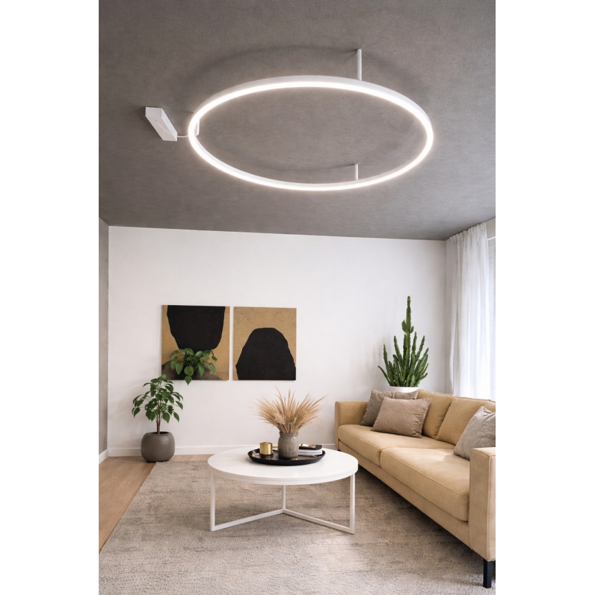 Ideal Lux - LED stropna svjetiljka ORACLE SLIM LED/53W/230V 4000K CRI 90 Ø 90 cm bijela