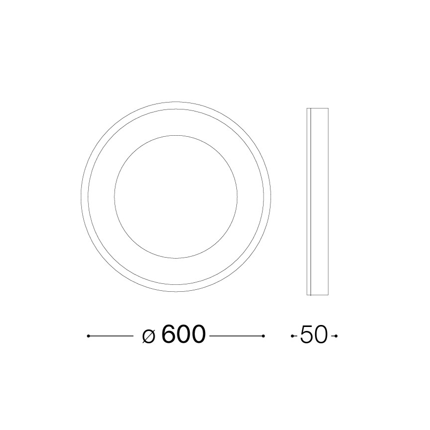 Ideal Lux - LED stropno svjetlo PLANET LED/29W/230V CRI 90, Ø 60 cm, crno