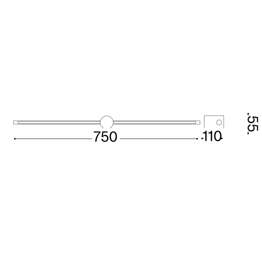 Ideal Lux - LED Svjetiljka za slike FILO LED/13W/230V 75 cm CRI 90 crna