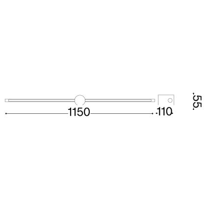 Ideal Lux - LED Svjetiljka za slike FILO LED/16W/230V 115 cm CRI 90 bijela