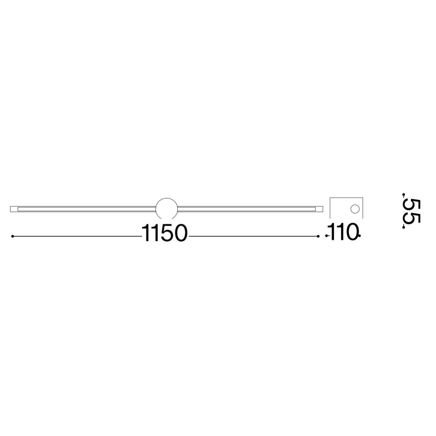Ideal Lux - LED Svjetiljka za slike FILO LED/16W/230V 115 cm CRI 90 crna