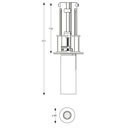 Ideal Lux - LED ugradna stropna spot svjetiljka NOVA LED/6W/230V 3000K CRI 90 Ø 6,8 cm crna