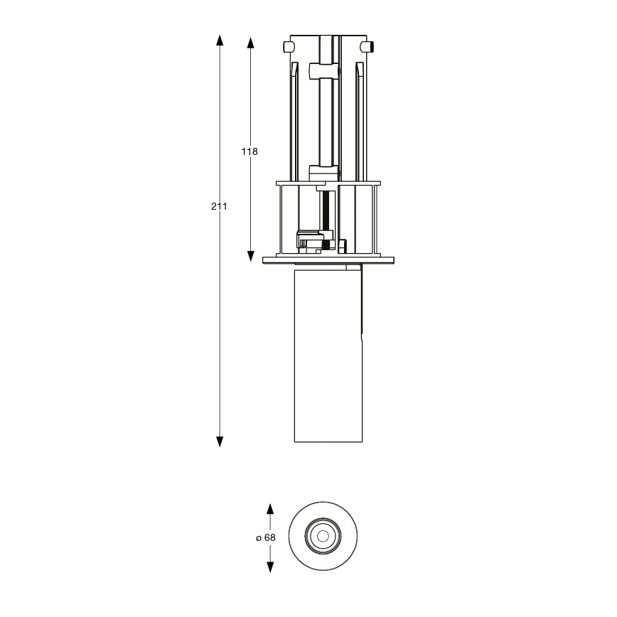 Ideal Lux - LED ugradna stropna spot svjetiljka NOVA LED/6W/230V 3000K CRI 90 Ø 6,8 cm crna