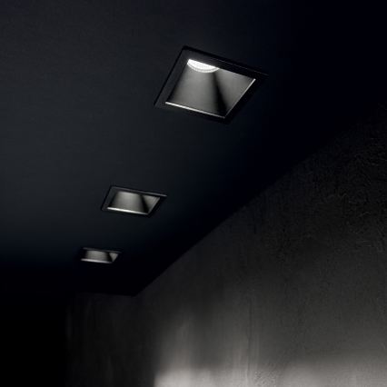 Ideal Lux - LED stropna ugradna svjetiljka GAME TRIM LED/11W/230V 3000K CRI 90 8,4x8,4 cm IP40 crna
