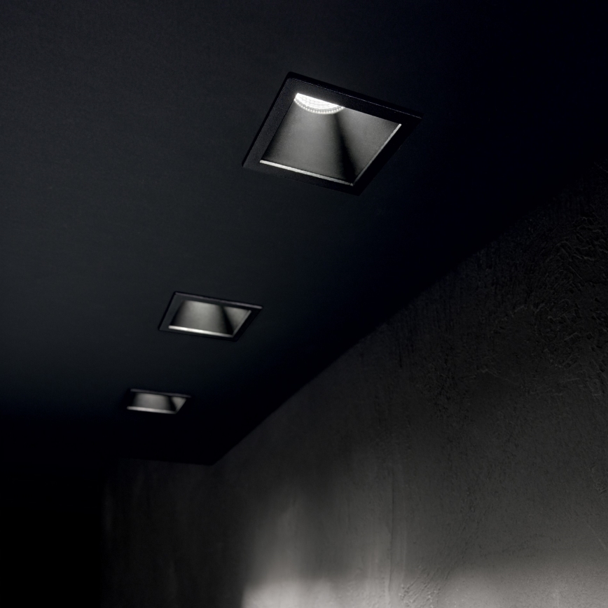 Ideal Lux - LED stropna ugradna svjetiljka GAME TRIM LED/11W/230V 3000K CRI 90 8,4x8,4 cm IP40 crna