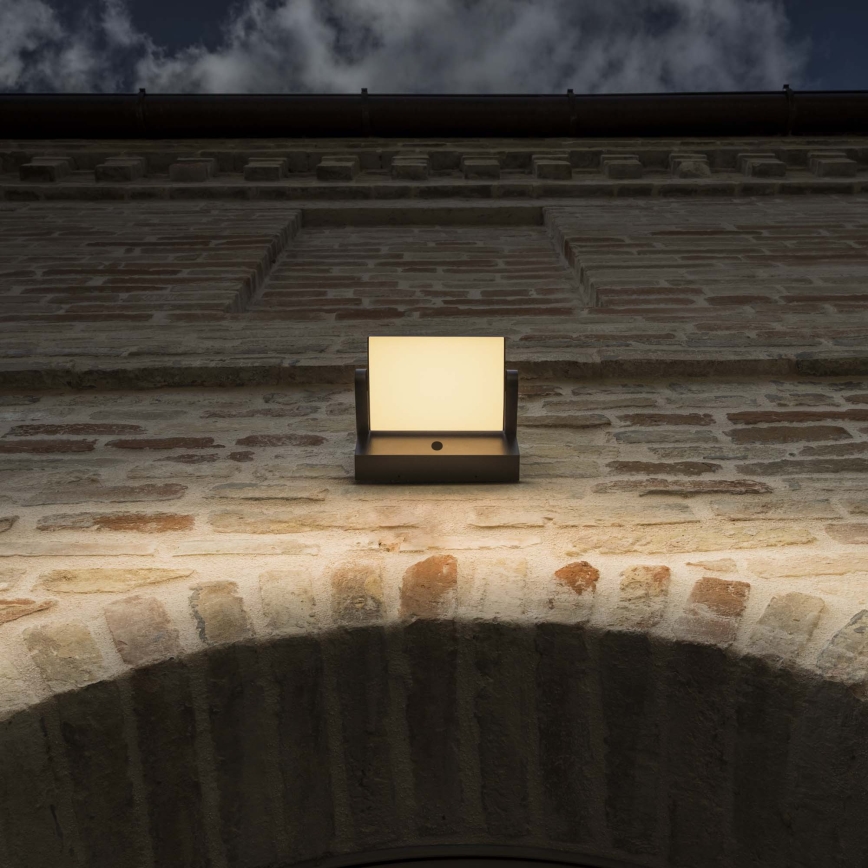 Ideal Lux - LED Vanjska zidna svjetiljka sa senzorom SWIPE LED/21W/230V CRI 90 IP54 smeđa