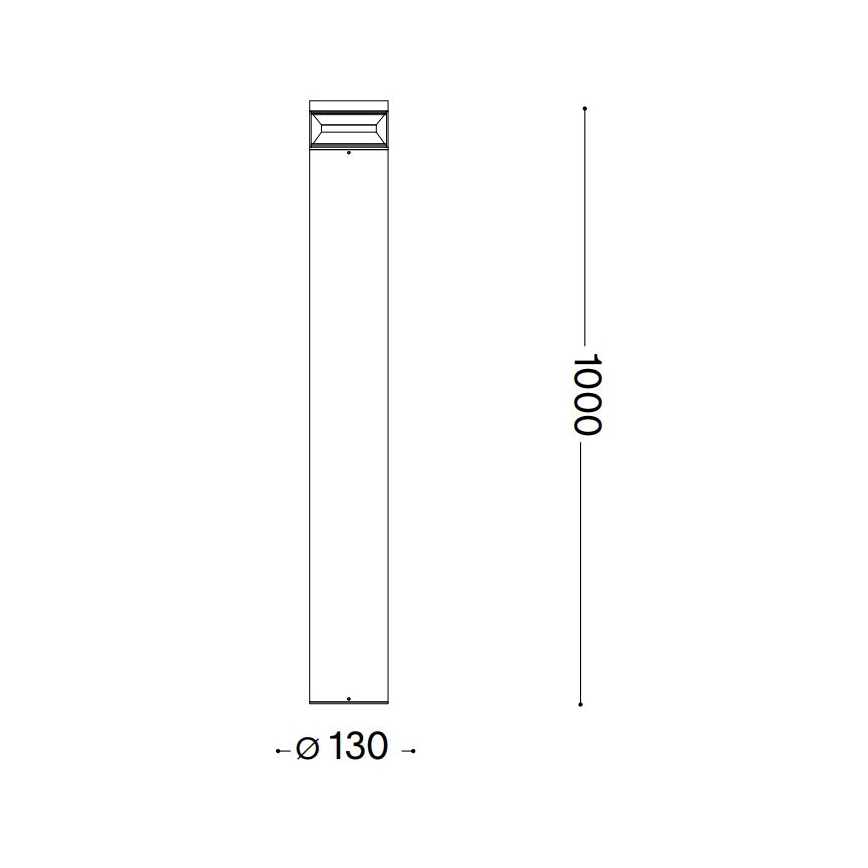 Ideal Lux - LED Vanjska lampa BOEING LED/14W/230V 100 cm CRI 90 IP65 crna