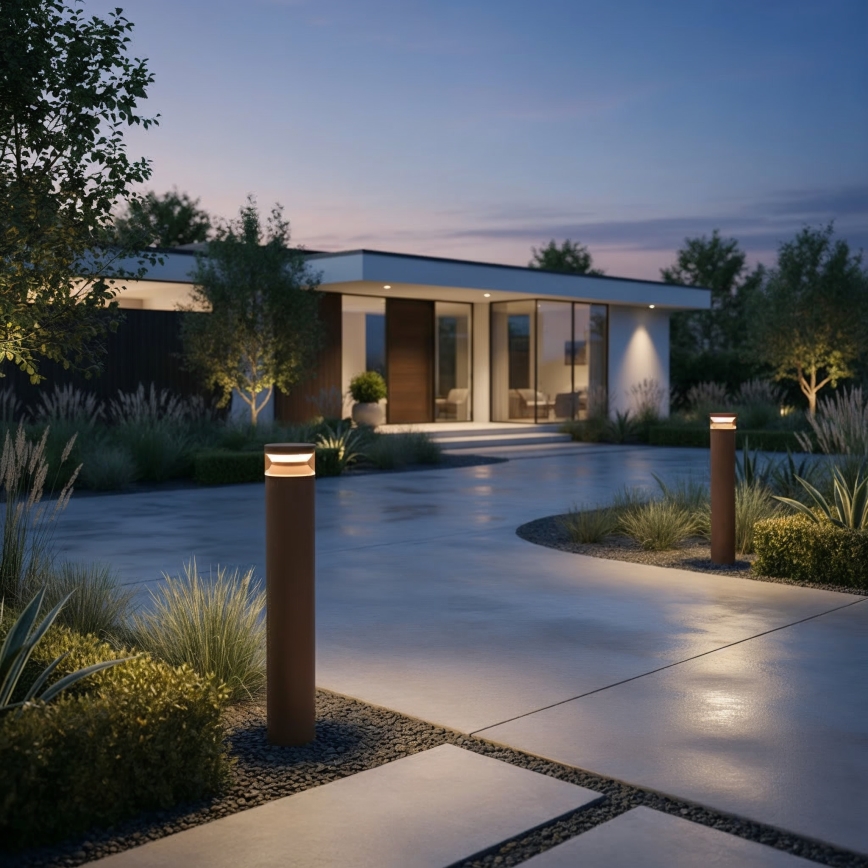 Ideal Lux - LED Vanjska lampa BOEING LED/14W/230V 100 cm CRI 90 IP65 smeđa