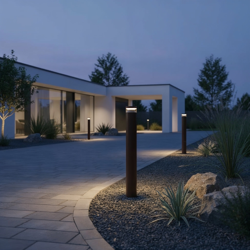 Ideal Lux - LED Vanjska lampa BOEING LED/14W/230V 100 cm CRI 90 IP65 smeđa