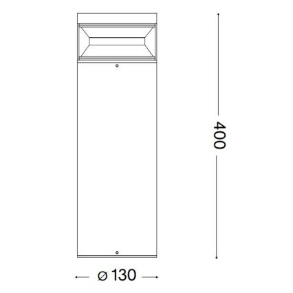 Ideal Lux - LED Vanjska lampa BOEING LED/14W/230V 40 cm CRI 90 IP65 crna