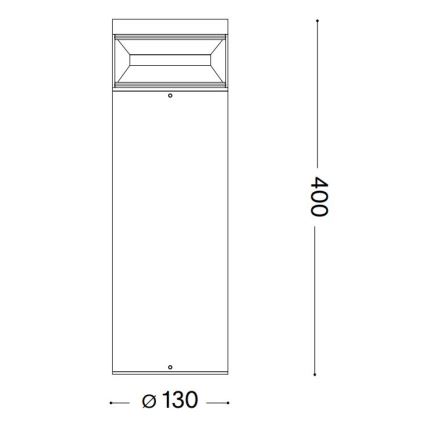 Ideal Lux - LED Vanjska lampa BOEING LED/14W/230V 40 cm CRI 90 IP65 smeđa