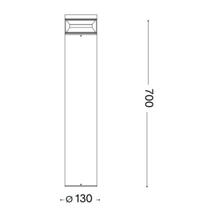 Ideal Lux - LED Vanjska lampa BOEING LED/14W/230V pr. 70 cm CRI 90 IP65 crna