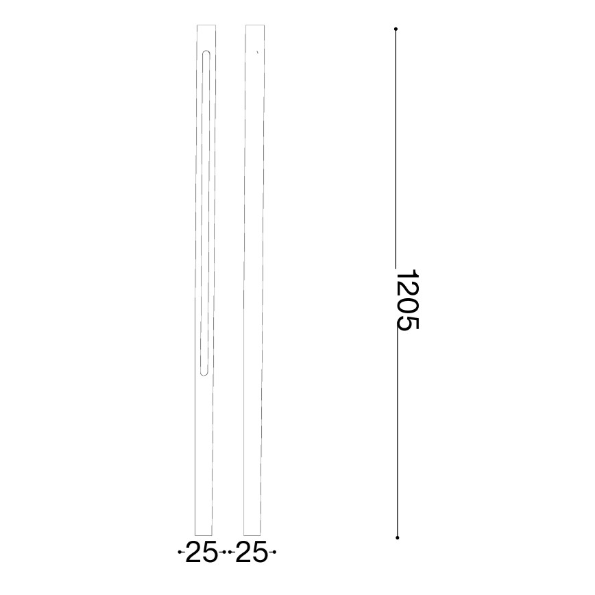 Ideal Lux - LED vanjska lampa JEDI LED/19W/230V 120 cm CRI 90 IP65 smeđa
