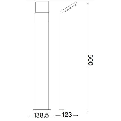 Ideal Lux - LED Vanjska lampa STYLE LED/8,5W/230V 3000K 50 cm CRI 90 IP54 antracit