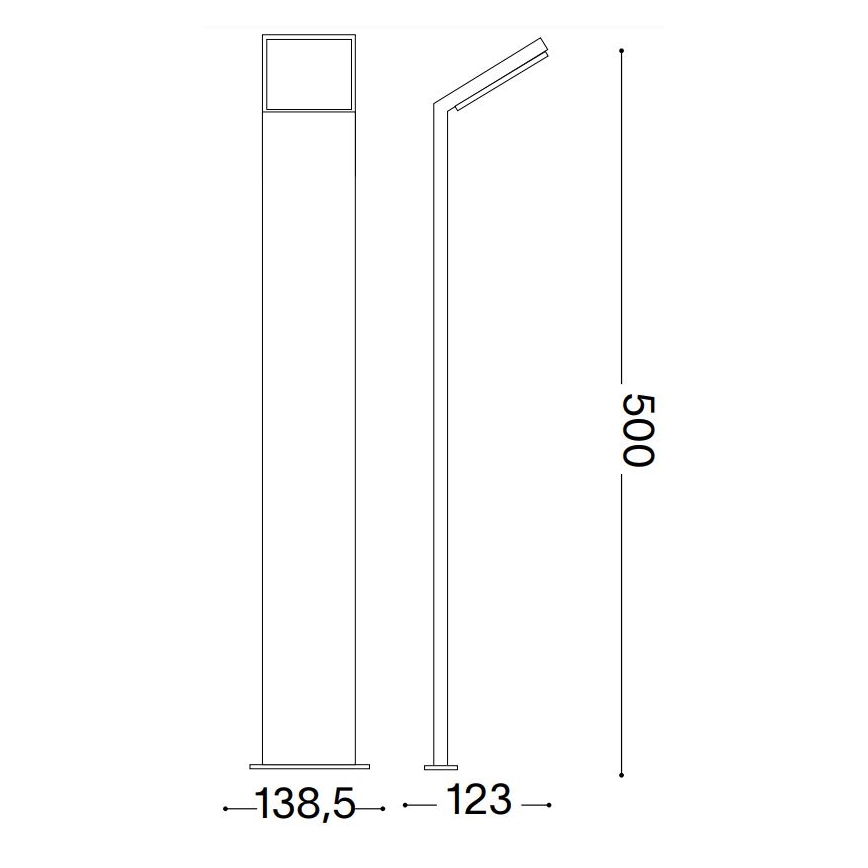 Ideal Lux - LED Vanjska lampa STYLE LED/8,5W/230V 3000K 50 cm CRI 90 IP54 antracit