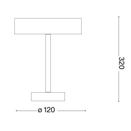 Ideal Lux - LED vanjska dodirna lampa TOFFEE LED/2W/230V 2200 mAh CRI 90 IP54 crna