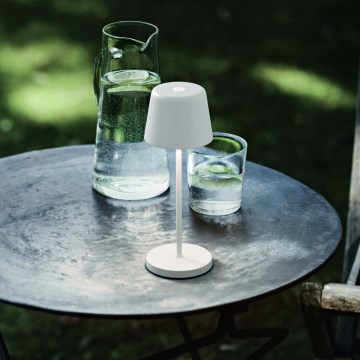 Ideal Lux - LED vanjska stolna lampa s dodirnim prigušivačem CUTE LED/2,5W/3,7V 3000 mAh USB 2200-2700K IP65 bijela