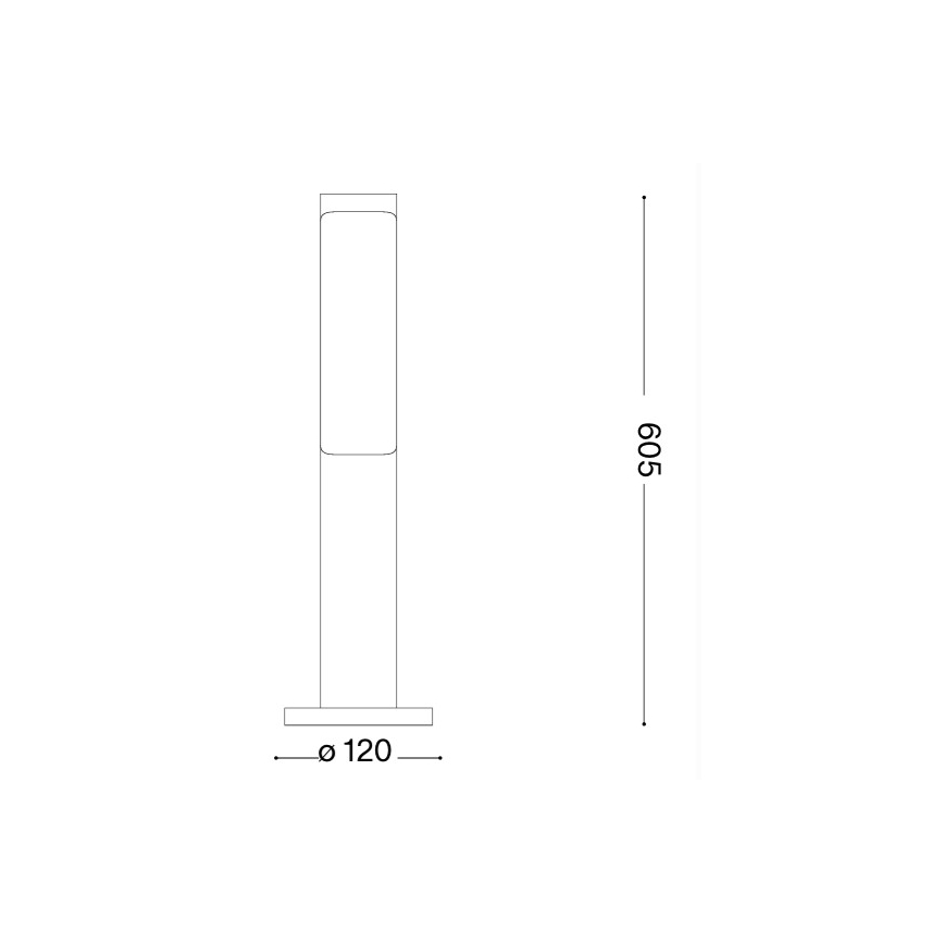 Ideal Lux - LED vanjska svjetiljka ETERE LED/9,5W/230V 4000K 60 cm CRI 90 IP44 crna