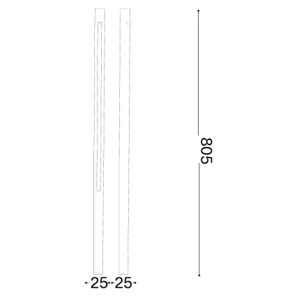 Ideal Lux - LED vanjska svjetiljka JEDI LED/12W/230V 80 cm CRI 90 IP65 smeđa