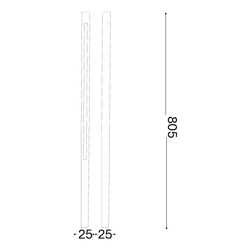 Ideal Lux - LED vanjska svjetiljka JEDI LED/12W/230V 80 cm CRI 90 IP65 smeđa
