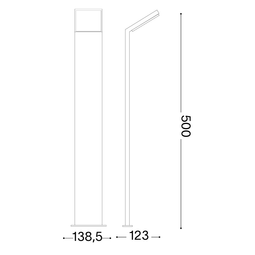 Ideal Lux - LED vanjska svjetiljka STYLE LED/8,5W/230V 3000K 50 cm CRI 90 IP54 smeđa
