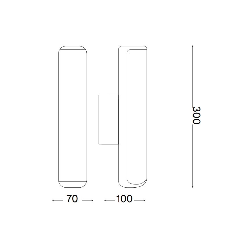 Ideal Lux - LED Vanjska zidna svjetiljka ETERE LED/9,5W/230V 3000K CRI 90 IP44 antracit