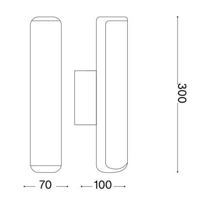 Ideal Lux - LED Vanjska zidna svjetiljka ETERE LED/9,5W/230V 3000K CRI 90 IP44 smeđa