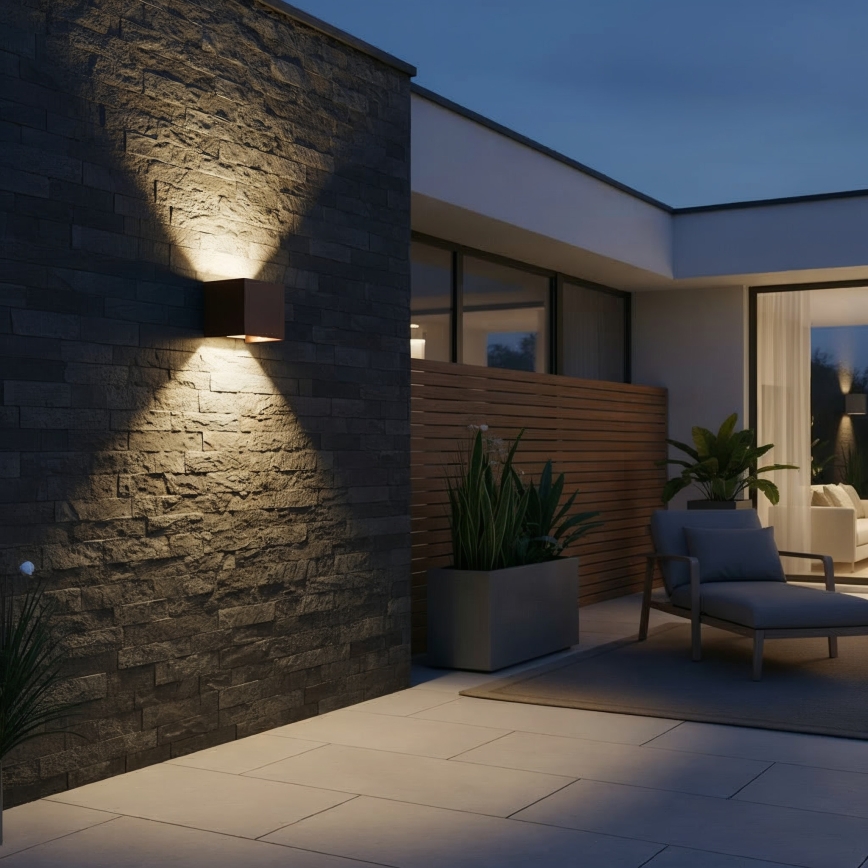 Ideal Lux - LED Vanjska zidna svjetiljka ATOM LED/12W/230V CRI 90 IP54 smeđa