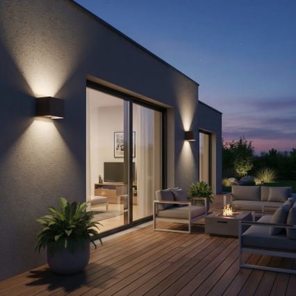 Ideal Lux - LED Vanjska zidna svjetiljka ATOM LED/12W/230V CRI 90 IP54 smeđa