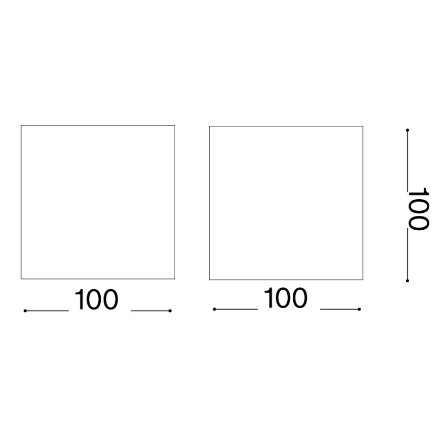Ideal Lux - LED Vanjska zidna svjetiljka ATOM LED/12W/230V CRI 90 IP54 antracit